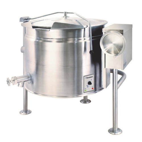 Cleveland Range KEL60TSH Short Series Steam Jacketed Kettle electric manual tilting 60 gallon capacity full steam jacket design