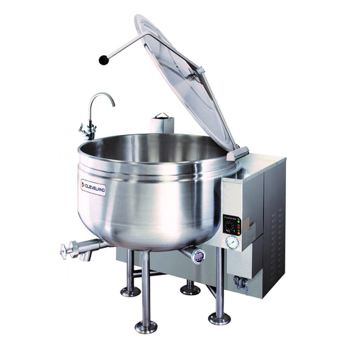 Cleveland Range KGL40SH Short Series Steam Jacketed Kettle Gas 40 Gallon Capacity 316 Stainless Steel Interior 190000 BTU