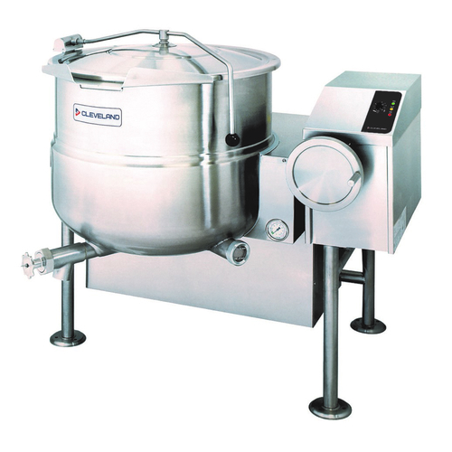 Cleveland Range KGL80T Kettle Gas Tilting 80 Gallon Capacity 2/3 Steam Jacket Design Floor Mounted 316 Stainless Steel
