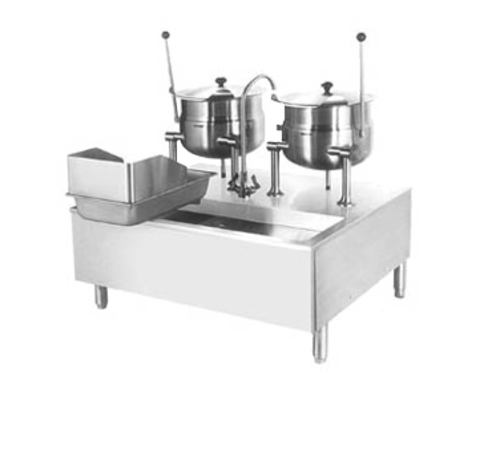 Cleveland Range SD650K12 Kettle Cabinet Assembly Direct Steam 26 Inch W Cabinet Base 12 Gallon Kettle Stainless Steel