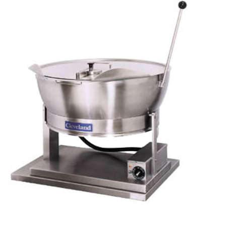 Cleveland Range SET15 Tilting Skillet Countertop Electric 15 Gallon Capacity Round Pan Sloped Sides Stainless Steel