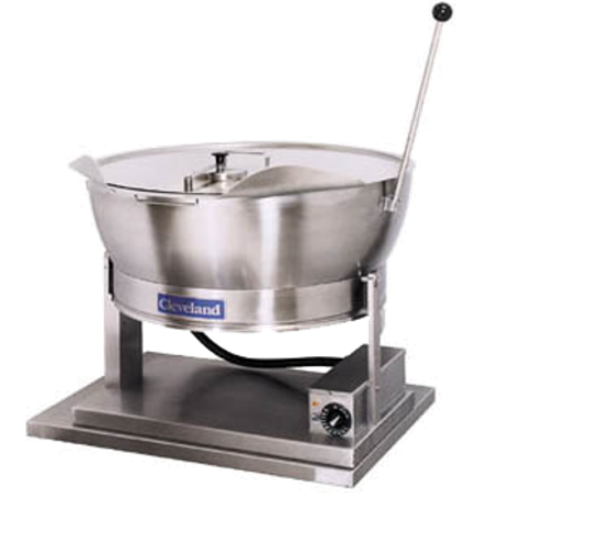 Cleveland Range SET15 Tilting Skillet Countertop Electric 15 Gallon Capacity Round Pan Sloped Sides Stainless Steel