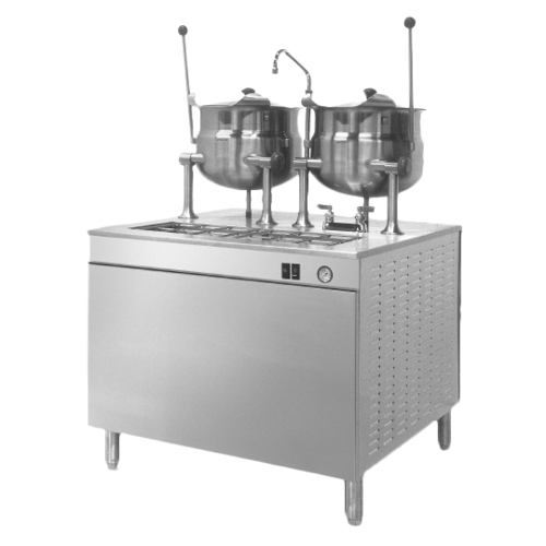 Cleveland Range 24DMK6 Kettle on Modular Base Direct Steam 24 Inch 6 Gallon 2/3 Steam Jacketed Kettle with Manual Tilt