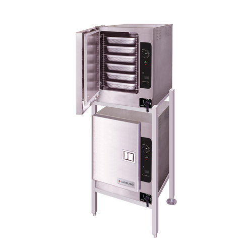 Cleveland Range 22CET66.1 SteamChef 6 Convection Steamer Electric Boilerless Double Stacked ES26304066E Equipment Stand