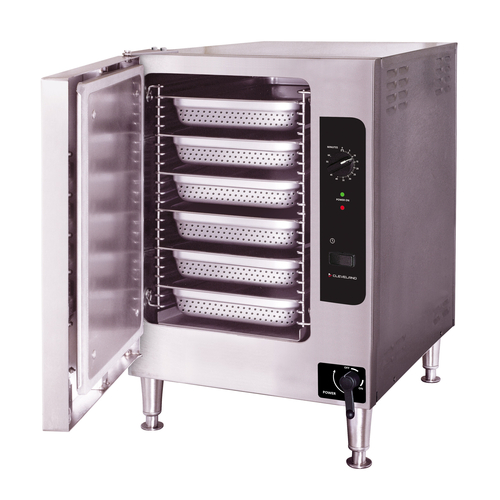 Cleveland Range 22CET6208240EZTQS Quickship SteamChef 6 Convection Steamer Electric Boilerless Countertop 1 Compartment 6 Full Size Pan Capacity