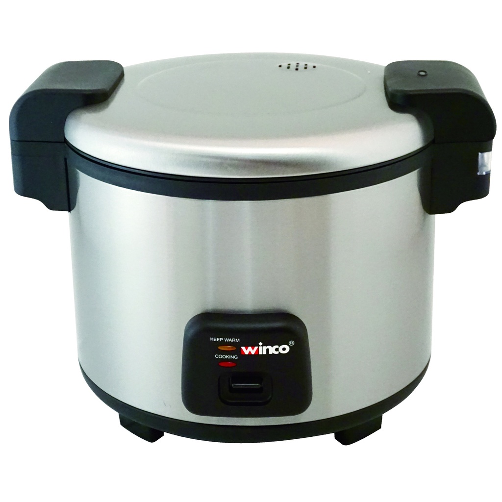 Winco RC-S301 Rice Cooker Warmer 30 Cup Capacity Stainless Steel Body 1550 Watts ETL Certified