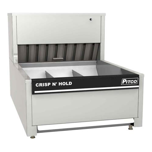 Pitco PCC-18 Crisp N Hold Crispy Food Station Countertop 3 Sections 1050 cu in Circulated Air Heating Stainless Steel