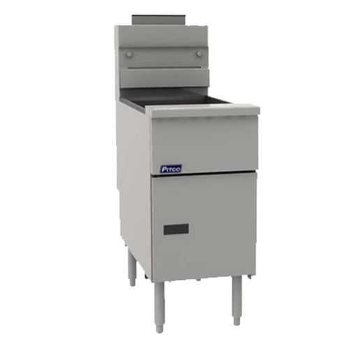 Pitco VF-35S Fryer Gas Tube Fired Stand Alone 35 lb Oil Capacity Millivolt Control Stainless Steel Tank