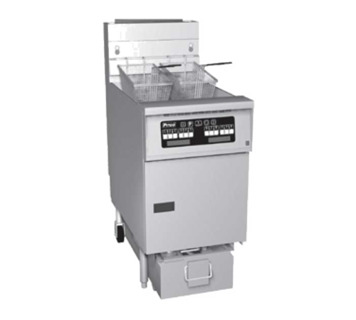 Pitco SG14RS-1FD Solstice Prepackaged Fryer System High Power Gas 40-50 lb Oil Capacity Millivolt Control Stainless Steel