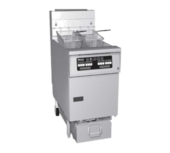 Pitco SG14RS-4FD Solstice Prepackaged Fryer System High Power Gas 4 Tank 50 lb Oil Capacity Stainless Steel