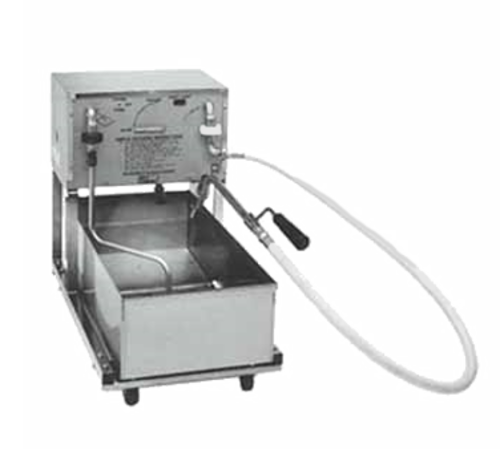 Pitco RP14 Fryer Filter Mobile 55 lb Oil Capacity Stainless Steel Low Profile Design with Pump and Hose Assembly