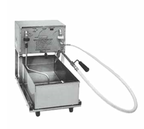 Pitco RP18 Fryer Filter Mobile 75 lb Oil Capacity Stainless Steel Low Profile Design with Pump and Hose Assembly