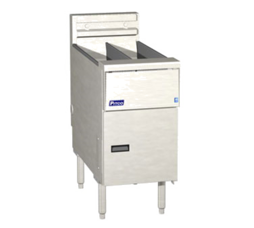 Pitco SE14T Solstice Fryer Electric Floor Model Split Frypot 20-25 lb Oil Capacity Solid State Controls Stainless Steel
