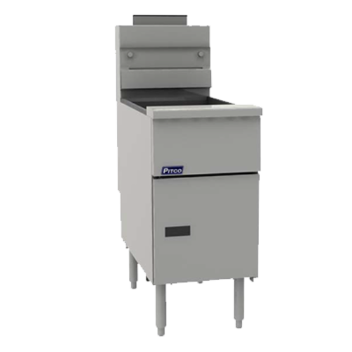 Pitco VF-65S Fryer Gas Tube Fired Stand Alone 65 lb Oil Capacity Millivolt Control Stainless Steel Tank 95000 BTU