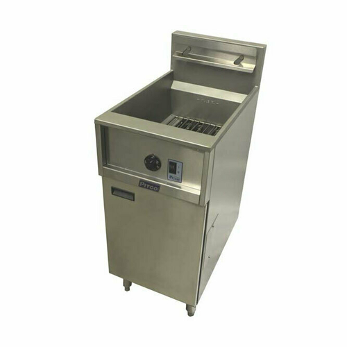 Pitco E35 Electric Fryer Floor Model 35 lb Oil Capacity Stainless Steel Tank Twin Baskets Adjustable Legs