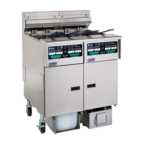 Pitco SELV14TX-C/FD Solstice Reduced Oil Volume Fryer Electric Split Frypot 15 lb Oil Capacity Computer Controls