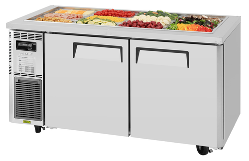Turbo Air JBT-60-N J Series Refrigerated Buffet Table 59 inch 15 cu ft Stainless Steel Swing Doors Digital Control