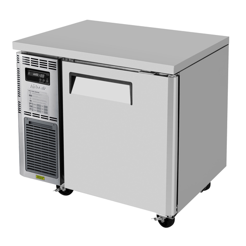 Turbo Air JUF-36-N J Series Side Mount Undercounter Freezer 35-3/8W x 27-1/2D x 28-3/4H 6.37 cu ft Stainless Steel