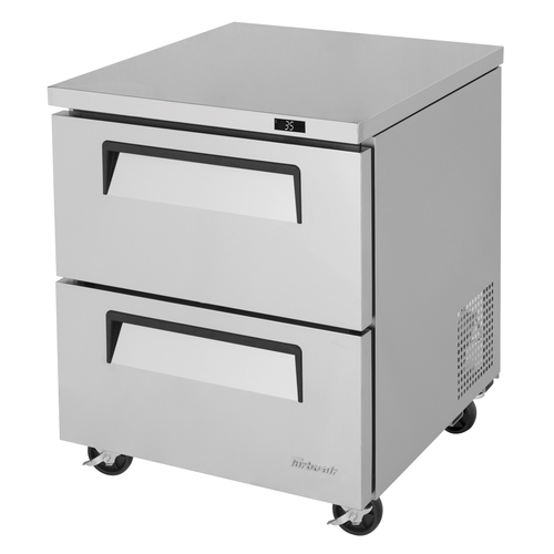 Turbo Air TUR-28SD-D2-N Super Deluxe Series Undercounter Refrigerator 27-1/2W x 31D x 35-5/8H 68 cu ft