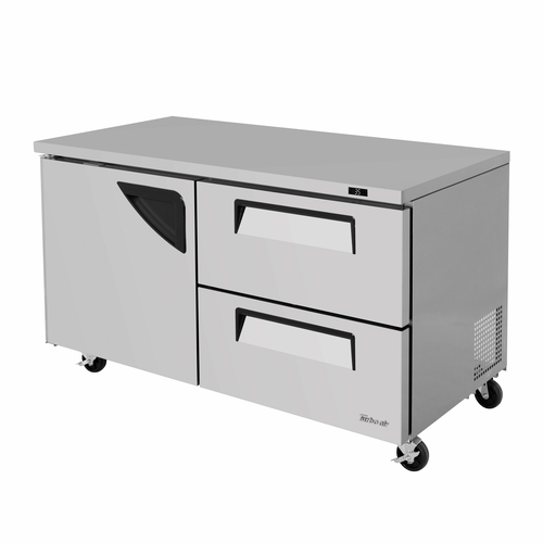 Turbo Air TUR-60SD-D2-N Super Deluxe Series Undercounter Refrigerator 60 inch two-section self-contained system