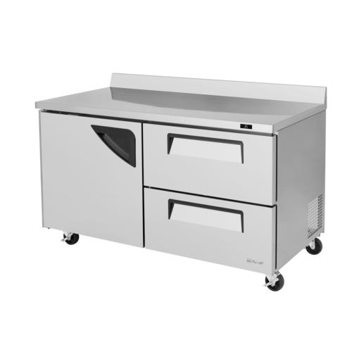 Turbo Air TWR-60SD-D2-N Super Deluxe Worktop Refrigerator 16 cu ft Stainless Steel Self Cleaning Condenser