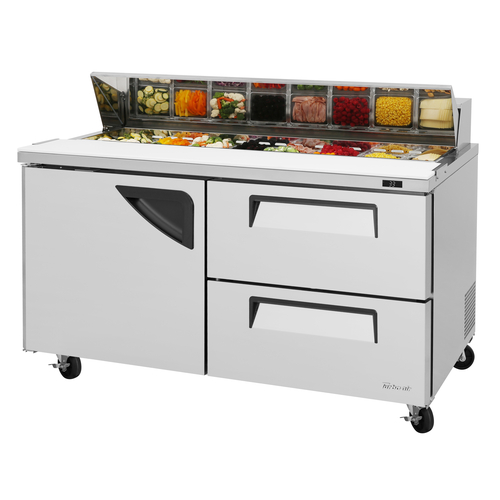 Turbo Air TST-60SD-D2-N Super Deluxe Sandwich Salad Unit Stainless Steel 16 Pan 16 Cu Ft Refrigeration System