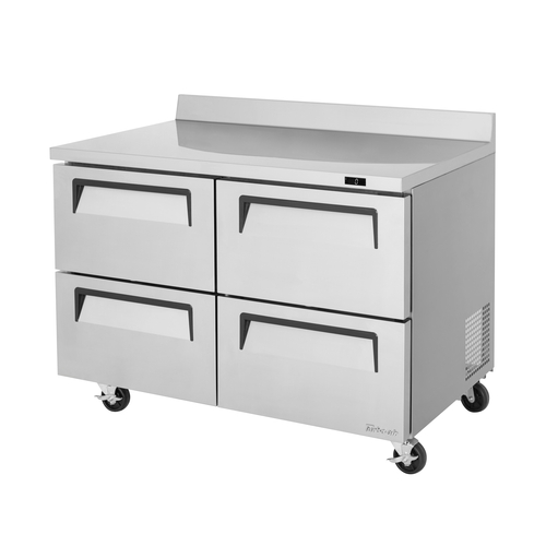 Turbo Air TWF-48SD-D4-N Super Deluxe Worktop Freezer 12 cu ft Self Cleaning Condenser Stainless Steel Drawers