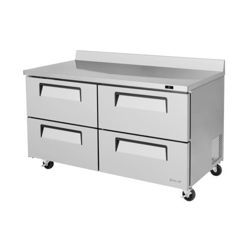 Turbo Air TWR-60SD-D4-N Super Deluxe Worktop Refrigerator 16 cu ft Self Cleaning Condenser Stainless Steel Drawers