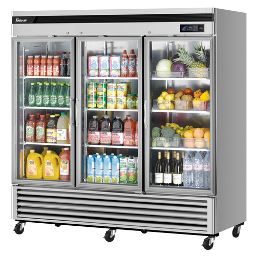 Turbo Air TSR-72GSD-N Super Deluxe Glass Door Refrigerator 81-7/8W x 31-7/8D x 83-1/4H 67 cu ft ENERGY STAR