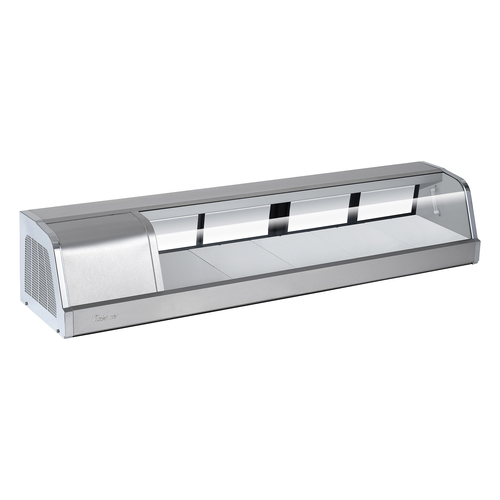 Turbo Air SAK-60L-N Refrigerated Sushi Case 59-3/4W x 14-1/8D x 11-1/2H 1.7 cu ft Capacity Stainless Steel