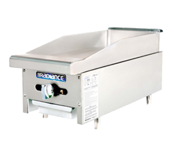 Turbo Air TAMG-12 Radiance Griddle Gas Countertop 12W x 30D Stainless Steel 22 BTU Manual Controls