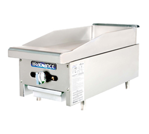 Turbo Air TAMG-12 Radiance Griddle Gas Countertop 12W x 30D Stainless Steel 22 BTU Manual Controls