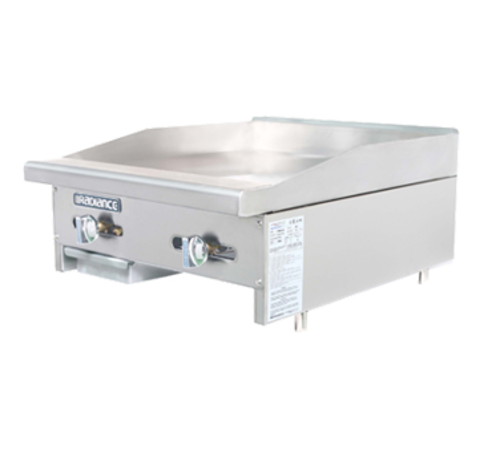 Turbo Air TAMG-24 Radiance Griddle Countertop Gas 24W x 30D Stainless Steel 44 BTU Manual Controls
