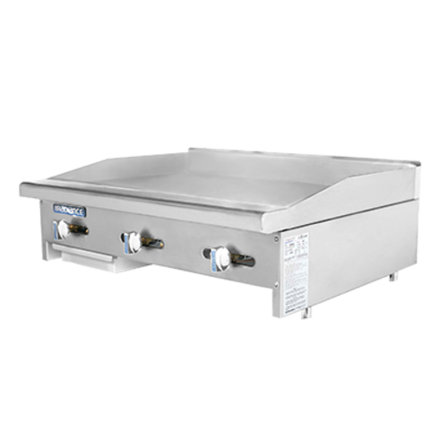 Turbo Air TAMG-36 Radiance Griddle Countertop Gas 36W x 30D Stainless Steel 66 BTU Manual Controls