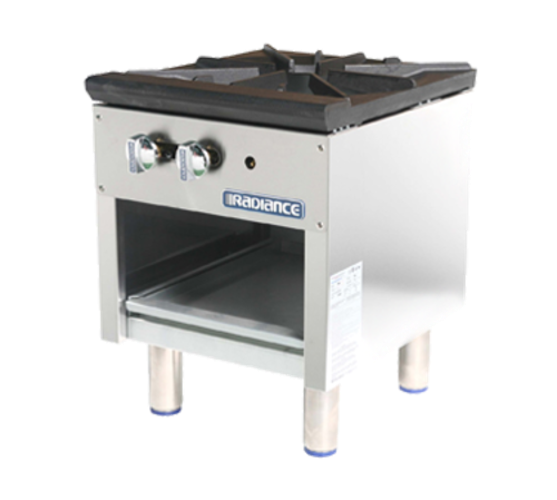 Turbo Air TASP-18 Radiance Stock Pot Range 18W x 21D x 24H 3 Ring Burner Manual Controls Stainless Steel