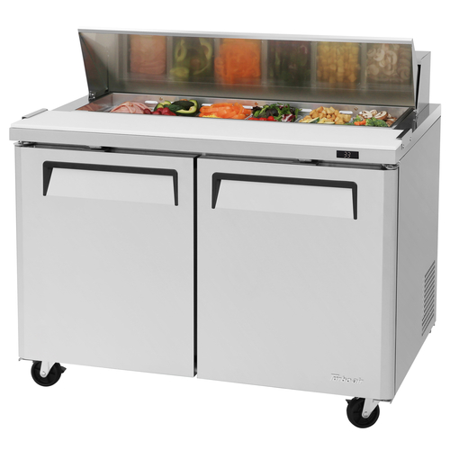 Turbo Air MST-48-N M3 Series Sandwich Salad Unit 12 Pan Top 12 Cu Ft Stainless Steel 2 Section 115V