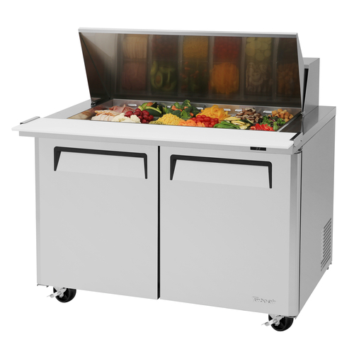 Turbo Air MST-48-18-N M3 Series Sandwich Salad Mega Top Unit 15 cu ft 18 Pan Top Opening with Hood