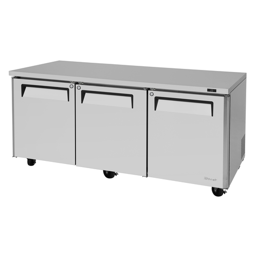 Turbo Air MUR-72-N M3 Series Undercounter Refrigerator 72 inch three-section 18.8 cu ft self-cleaning condenser