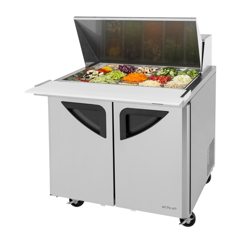 Turbo Air TST-36SD-15-N6 Super Deluxe Sandwich Salad Mega Top Unit 11 cu ft Stainless Steel 15 Pan Opening