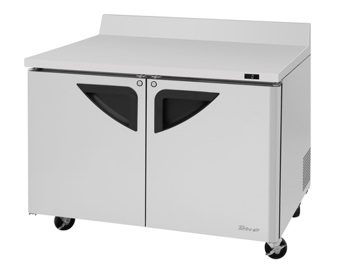 Turbo Air TWF-48SD-N Super Deluxe Worktop Freezer Two Section 12 Cu Ft Self Cleaning Condenser LED Lighting