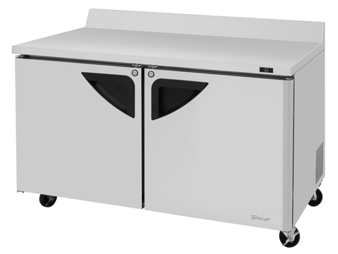 Turbo Air TWR-60SD-N Super Deluxe Worktop Refrigerator 16 cu ft Self Cleaning Condenser Stainless Steel Doors