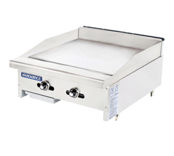 Turbo Air TATG-24 Radiance Griddle Countertop Gas 24W x 30D Stainless Steel 44 BTU Built-in Splash Guard