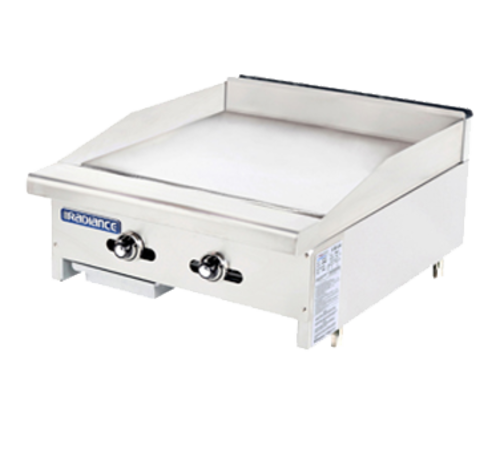 Turbo Air TATG-24 Radiance Griddle Countertop Gas 24W x 30D Stainless Steel 44 BTU Built-in Splash Guard