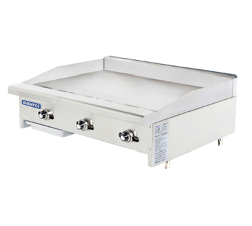 Turbo Air TATG-36 Radiance Griddle Countertop Gas 36W x 30D Stainless Steel 66 BTU Built-in Splash Guard