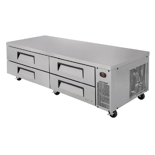 Turbo Air TCBE-82SDR-N Super Deluxe Chef Base Refrigerator 83-5/8 inchW x 32 inchD x 20-1/4 inchH 16 cu ft