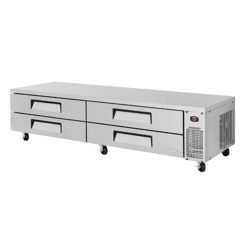 Turbo Air TCBE-96SDR-N Super Deluxe Chef Base Refrigerator 96-3/8W x 32D x 20-1/4H 18.6 cu ft with 4 Drawers