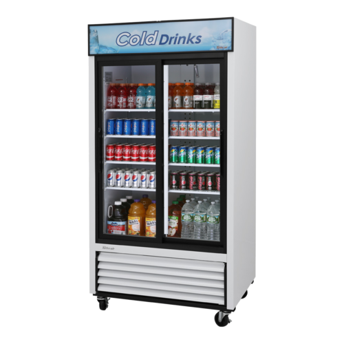 Turbo Air TGM-35R-N Refrigerated Merchandiser 29.27 cu ft Self-Contained with Double Pane Glass Doors and LED Lighting