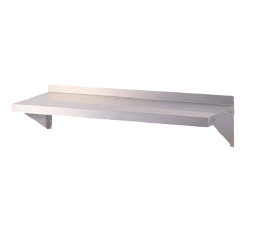 Turbo Air TSWS-1472 Wall Mounted Shelf 72W x 14D 2H Rear Up-Turn 18 Gauge Stainless Steel NSF