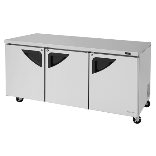 Turbo Air TUR-72SD-N Super Deluxe Series Undercounter Refrigerator 72 inch three section stainless steel 18.8 cu ft