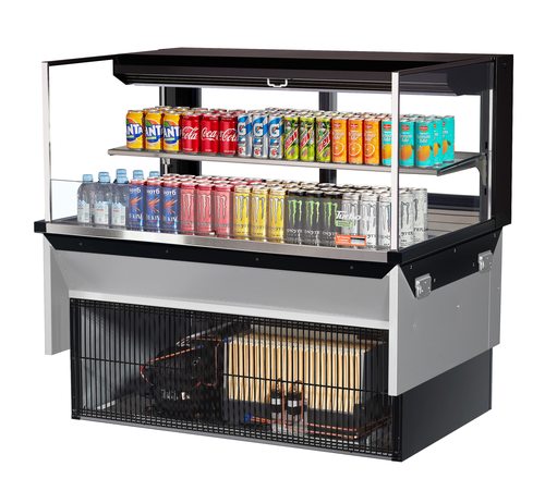 Turbo Air TOM-48L-UFD-WB2SI-N Drop-In Horizontal Open Display Case 10.2 cu ft Self-Contained Refrigeration